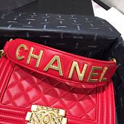 CHANEL | Boy Chanel Small Flap Bag With Handle Red- AS2117 - 20cm - 2