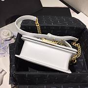 CHANEL | Boy Chanel Small Flap Bag With Handle White- AS2117 - 20cm - 5