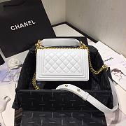 CHANEL | Boy Chanel Small Flap Bag With Handle White- AS2117 - 20cm - 4