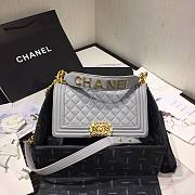 CHANEL | Boy Chanel Small Flap Bag With Handle Cornflower- AS2117 - 25cm - 1