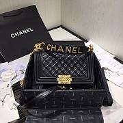 CHANEL | Boy Chanel Small Flap Bag With Handle Black- AS2117 - 25cm - 1