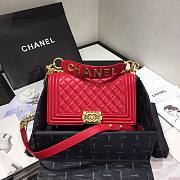 CHANEL | Boy Chanel Small Flap Bag With Handle Red- AS2117 - 25cm - 1