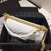 CHANEL | Boy Chanel Small Flap Bag With Handle White- AS2117 - 25cm - 3