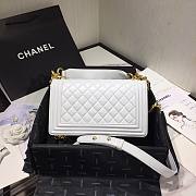 CHANEL | Boy Chanel Small Flap Bag With Handle White- AS2117 - 25cm - 4