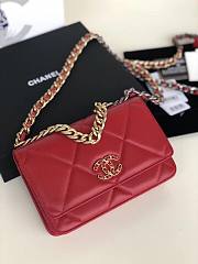 Chanel | 19 Classic Leather Chain Wallet Red - AP0957 - 19x11.5x7cm - 1