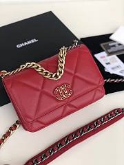 Chanel | 19 Classic Leather Chain Wallet Red - AP0957 - 19x11.5x7cm - 5