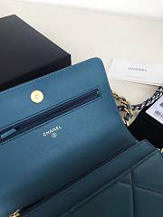 Chanel | 19 Classic Leather Chain Wallet Blue- AP0957 - 19x11.5x7cm - 2