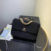 Chanel | 19 Flap Large Black Metallic Tweed Quilted - 30x20x10cm - 1