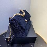 Chanel | 19 Flap Large Dark Blue Metallic Tweed Quilted - 30x20x10cm - 6