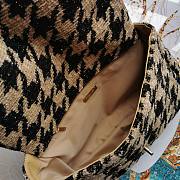 Chanel | 19  Flap Bag in Houndstooth Tweed Brown - 36cm - 4