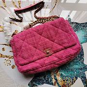 Chanel | 19  Flap Bag Quilted Tweed Pink - 36cm - 1