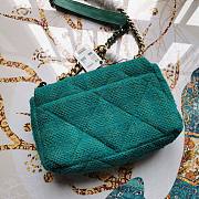 Chanel | Flap Bag Quilted Tweed Green - 30cm - 4