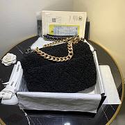 Chanel | 19 Flap Bag Black Metallic Tweed Quilted - 26x18x9cm - 6