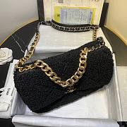 Chanel | 19 Flap Bag Black Metallic Tweed Quilted - 26x18x9cm - 5