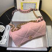 Chanel | 19 Flap Bag Pink Metallic Tweed Quilted - 26x18x9cm - 3