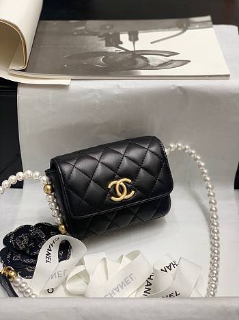 CHANEL | Flap Card Holder With Chain - AP2185 - 12cm