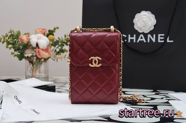 CHANEL | Clutch With Chain Red - AP2291 - 15.3 × 10.5 × 6.5 cm - 1