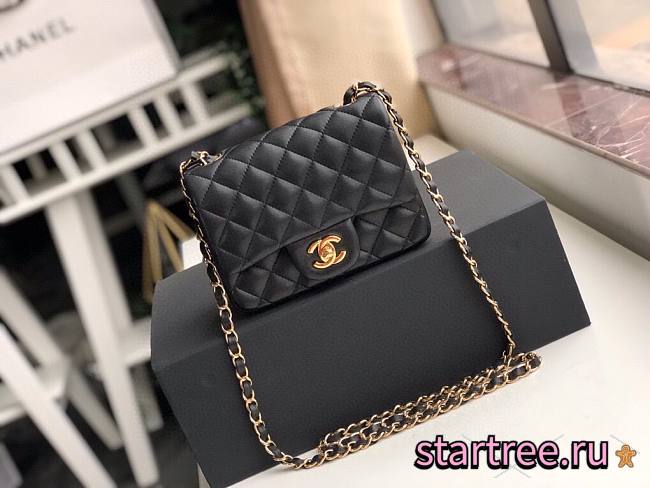 CHANEL | Mini Flap Bag Black Lambskin - A35200 - 17cm - 1