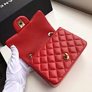 CHANEL | Mini Flap Bag Red Lambskin - A35200 - 17cm - 3