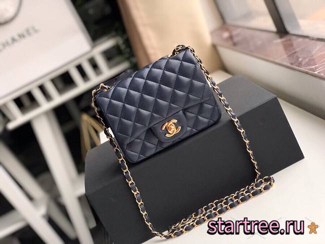 CHANEL | Mini Flap Bag Dark Blue Lambskin- A35200 - 17cm - 1