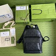 Gucci | GG Embossed Backpack Black - 658579 - 27×37×13cm - 1