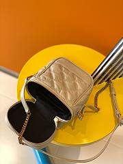 YSL | 80's Vanity Bag In Carré-Quilted Grain- 649779 - 14.5x16.5x9cm - 5