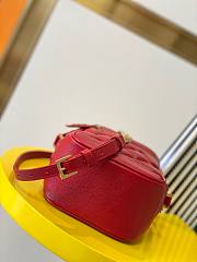 YSL | 80's Vanity Bag In Red Carré-Quilted Grain- 649779 - 14.5x16.5x9cm - 6