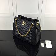 GUCCI | GG Marmont Matelassé Shoulder Bag Black- 453569 - 36x27x14cm - 4