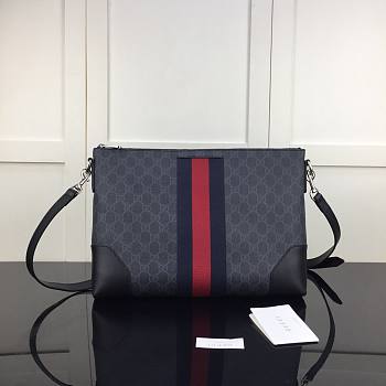 GUCCI | GG Black Messenger Bag- 474139 - 35.5x25x4cm