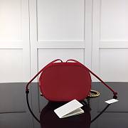 GUCCI | GG Marmont Quilted Velvet Bucket Red Bag - 525081 - 21x22x11cm - 3