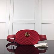 GUCCI |Marmont Belt Bag Matelasse Velvet Red - 476434 - 18x11x5cm - 1