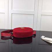 GUCCI |Marmont Belt Bag Matelasse Velvet Red - 476434 - 18x11x5cm - 2