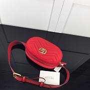 GUCCI |Marmont Belt Bag Matelasse Velvet Red - 476434 - 18x11x5cm - 3