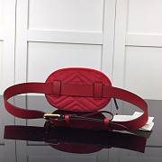 GUCCI |Marmont Belt Bag Matelasse Velvet Red - 476434 - 18x11x5cm - 4