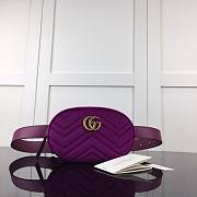 GUCCI | Marmont Belt Bag Matelasse Velvet Fuchsia- 476434 - 18x11x5cm - 1