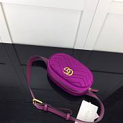 GUCCI | Marmont Belt Bag Matelasse Velvet Fuchsia- 476434 - 18x11x5cm - 4