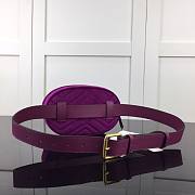 GUCCI | Marmont Belt Bag Matelasse Velvet Fuchsia- 476434 - 18x11x5cm - 3