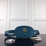 GUCCI | Marmont Belt Bag Matelasse Velvet Navy - 476434 - 18x11x5cm - 1