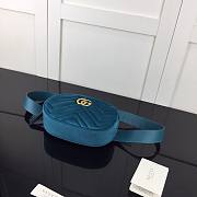 GUCCI | Marmont Belt Bag Matelasse Velvet Navy - 476434 - 18x11x5cm - 5
