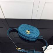 GUCCI | Marmont Belt Bag Matelasse Velvet Navy - 476434 - 18x11x5cm - 4