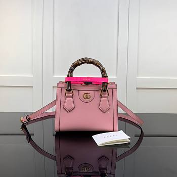 Gucci | Diana Mini Pastel Pink Tote Bag - 655661 - 20x16x10cm