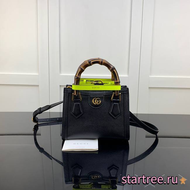 Gucci | Diana Mini Black Tote Bag - 655661 - 20x16x10cm - 1