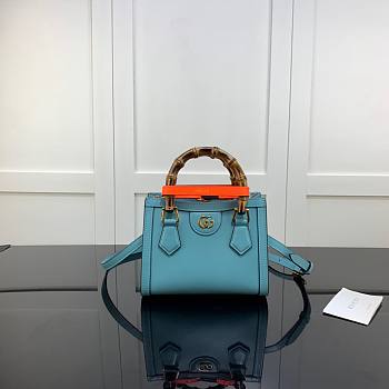 Gucci | Diana Mini Light Blue Tote Bag - 655661 - 20x16x10cm