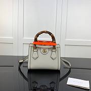Gucci | Diana Mini White Tote Bag - 655661 - 20x16x10cm - 1
