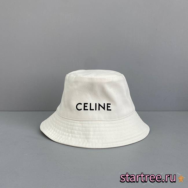 CELINE | Bucket Hat In Denimoptic White - 1