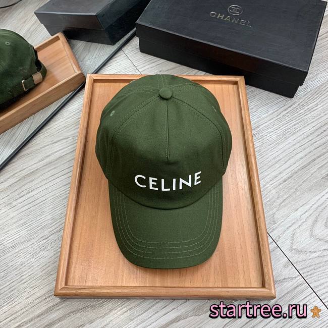 CELINE | Baseball Cap Green Cotton - 1