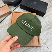 CELINE | Baseball Cap Green Cotton - 6