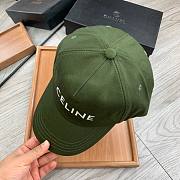 CELINE | Baseball Cap Green Cotton - 5