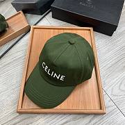 CELINE | Baseball Cap Green Cotton - 4