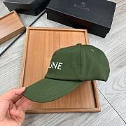 CELINE | Baseball Cap Green Cotton - 3